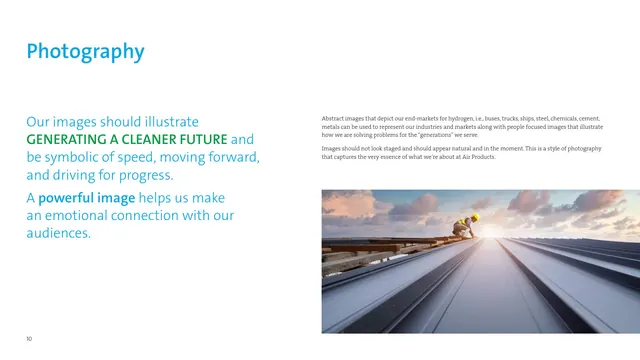 A review of our identity, applied system, corporate-clean, minimal, light