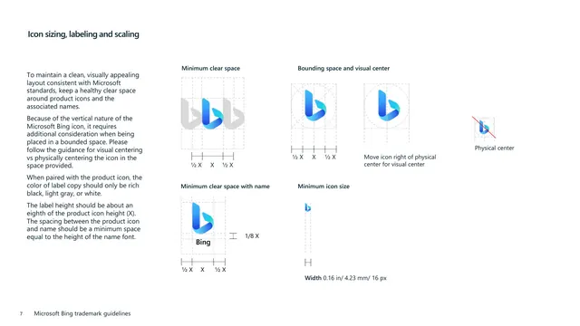 Icon sizing, labeling and scaling
