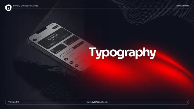 Byte Federal section divider - Typography, dark-mode, technical, dark