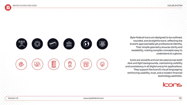 Byte Federal iconography, light-mode, minimal, light