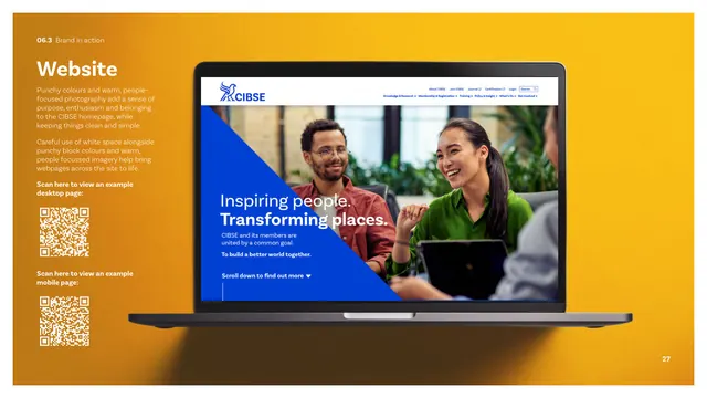 CIBSE Brand Guidelines - Website, photographic, corporate-clean, warm