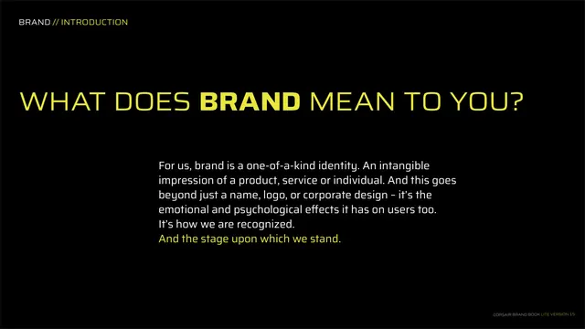 What does brand mean to you