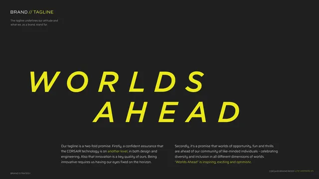 Tagline meaning, Worlds Ahead