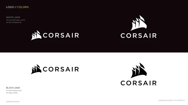 Logo colors, white and black
