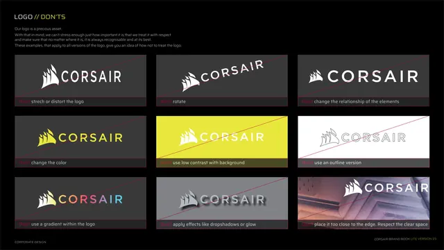 Logo don'ts, misuse grid, dark-mode, technical, dark