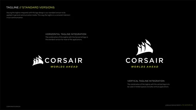 Tagline standard versions, logo lockups