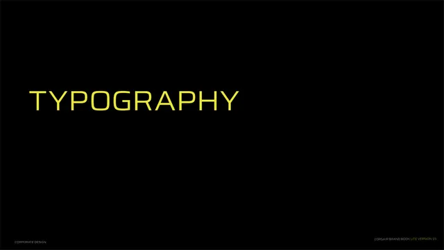 Typography section divider