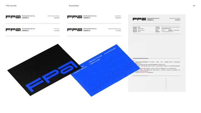 Examples, stationery and business card, minimal, swiss, light
