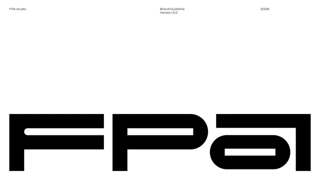 FPA studio brand guideline (v2.0), minimal, swiss, light