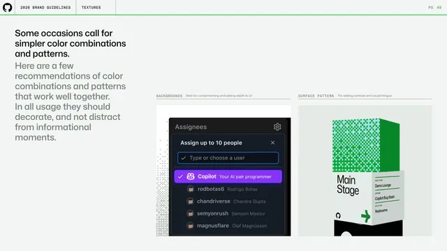 GitHub guidelines - simpler texture combinations, minimal, technical, light