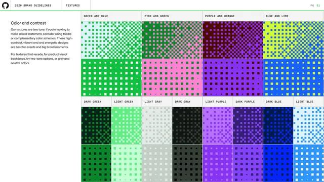 GitHub guidelines - texture color and contrast