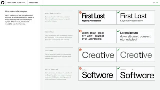 GitHub guidelines - type pairing mistakes