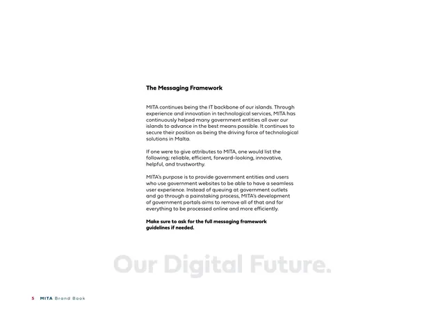 The Messaging Framework copy, minimal, editorial, light