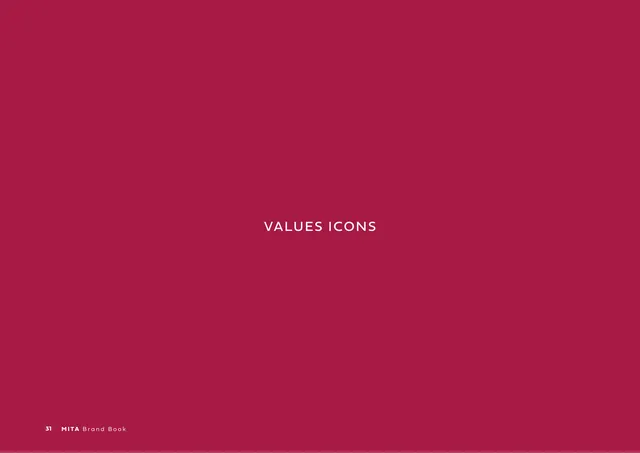 Sub-divider Values Icons, minimal, editorial, warm