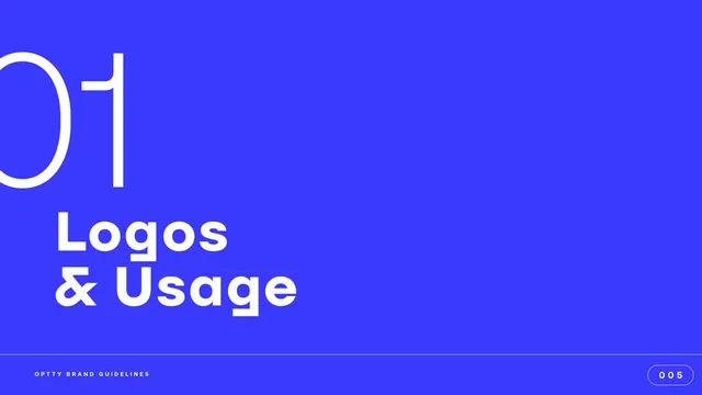 Section divider 01, Logos & Usage, minimal, monochrome, vibrant