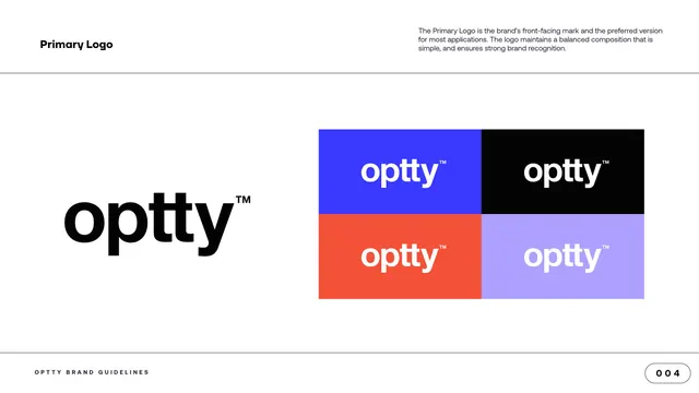 Primary Logo and color backgrounds, minimal, corporate-clean, light
