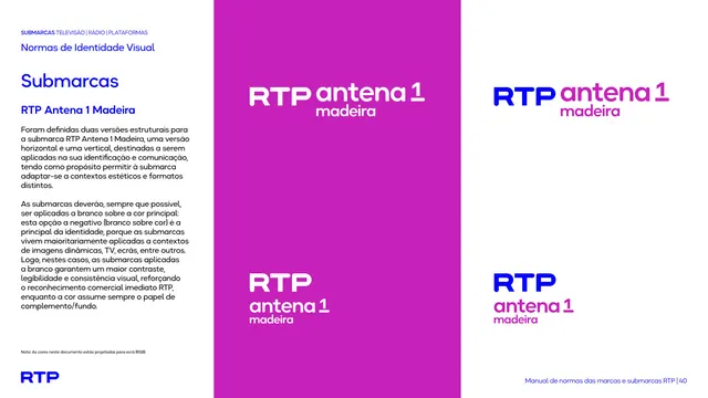 Sub-brand mark, RTP Antena 1 Madeira (usage variants)