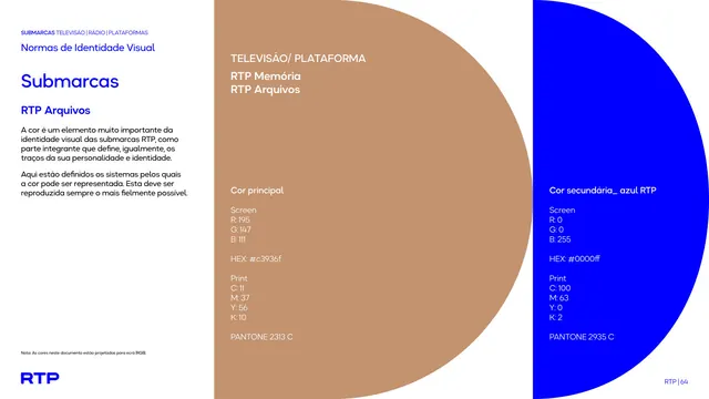 RTP Memória and Arquivos color spec