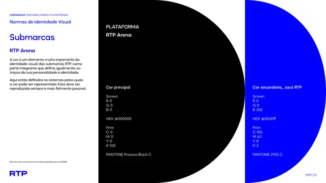 RTP Arena color specification