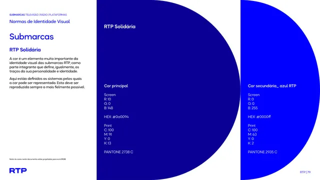 RTP Solidária color specification