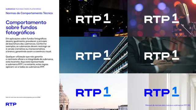 RTP1 behavior on photographic backgrounds grid