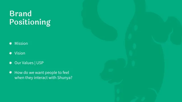 Shunya India Brand Positioning agenda page