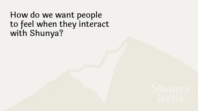 Shunya India brand-feeling question page