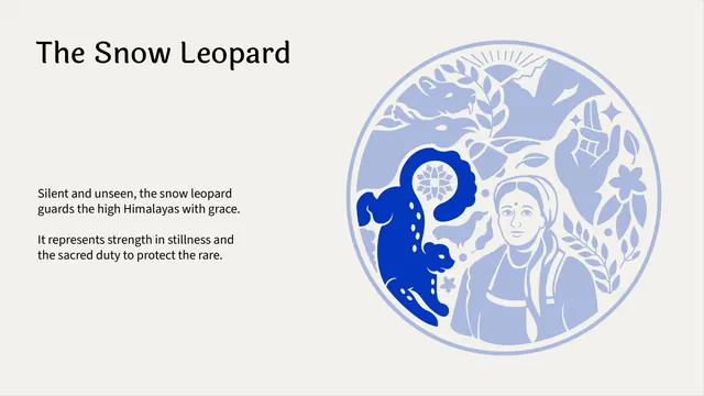 Shunya India crest breakdown - The Snow Leopard