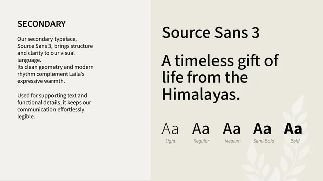 Shunya India secondary typeface - Source Sans 3
