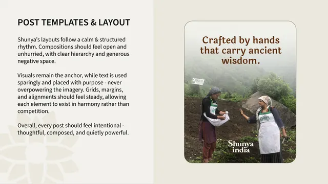 Shunya India post templates and layout guideline