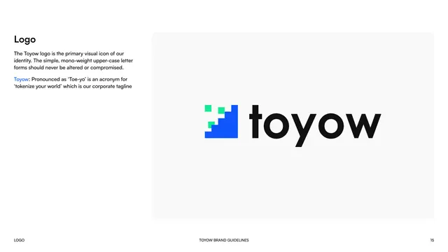 Toyow logo presentation
