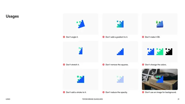 Toyow icon usage don'ts