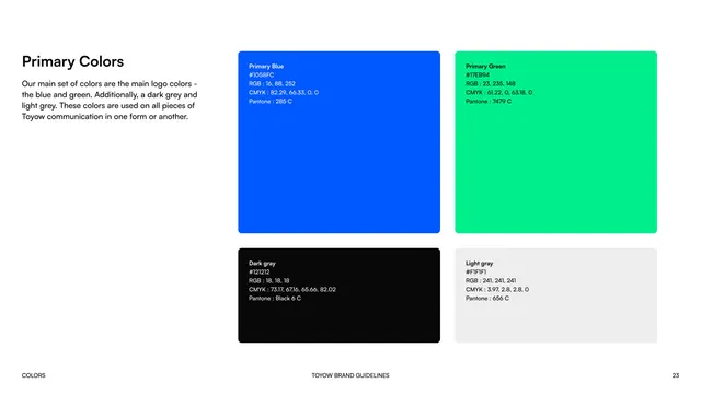 Toyow primary colors