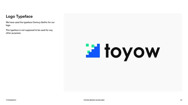 Toyow logo typeface (Century Gothic)