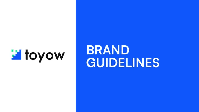 Toyow brand guidelines, minimal, swiss, vibrant
