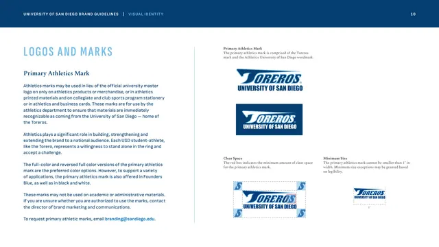 Primary athletics mark, corporate-clean, light-mode, light