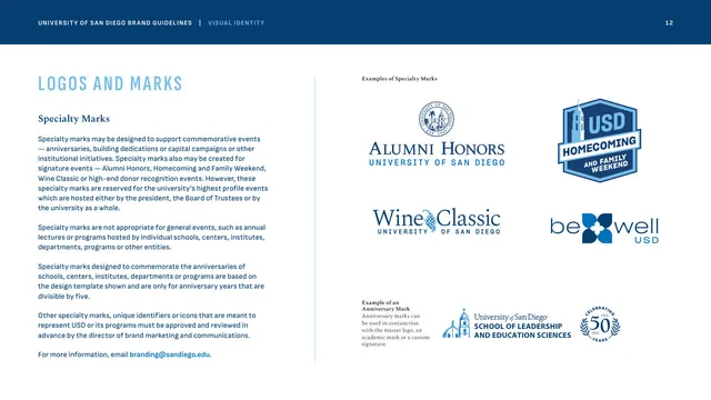 Specialty marks for events and anniversaries, corporate-clean, light-mode, light