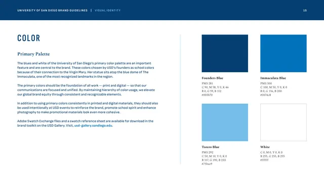 Primary color palette, corporate-clean, minimal, light