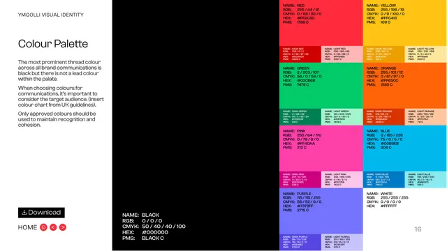 Colour Palette, minimal, swiss, vibrant
