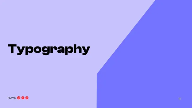 Typography section divider, minimal, swiss, vibrant