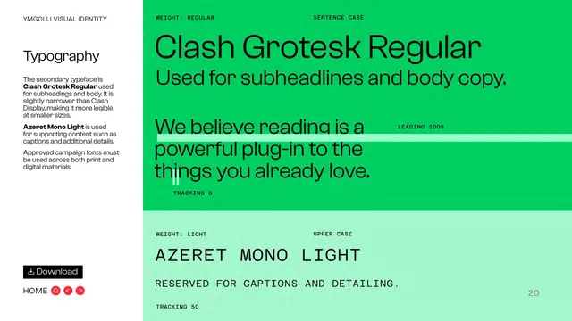 Typography, Clash Grotesk and Azeret Mono
