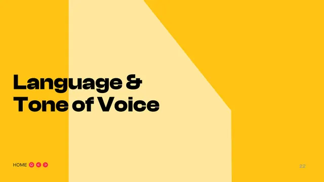 Language and Tone of Voice section divider