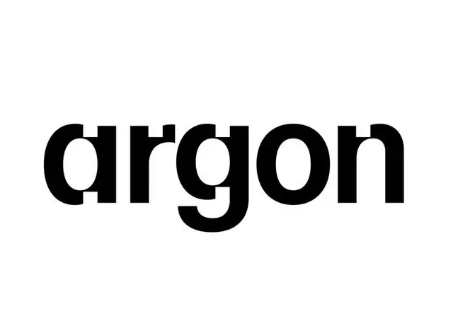 argon stencil lowercase wordmark, minimal, geometric, light