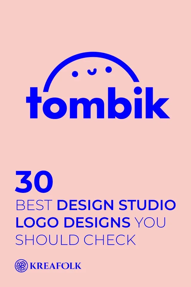 tombik smiley logo on peach Pin cover, minimal, editorial, pastel
