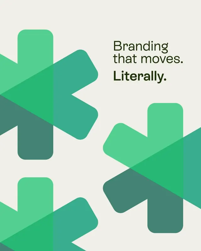 Branding that moves asterisk mark social tile, minimal, abstract, light