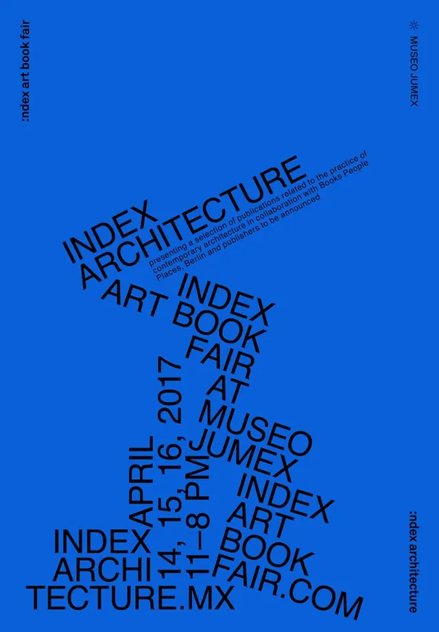 Index Art Book Fair type poster, editorial, swiss, vibrant