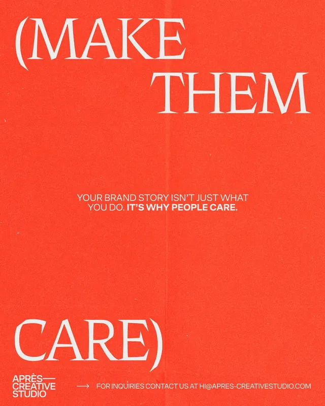 Apres Creative red serif poster, editorial, minimal, vibrant