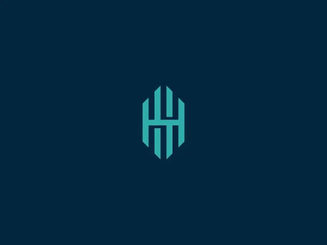 HH Monogram, minimal, geometric, dark