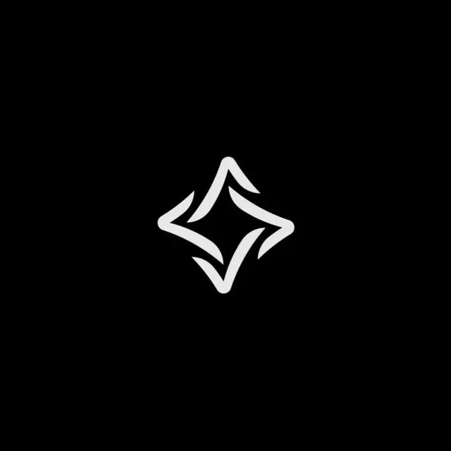 Abstract logo, minimal, monochrome, dark