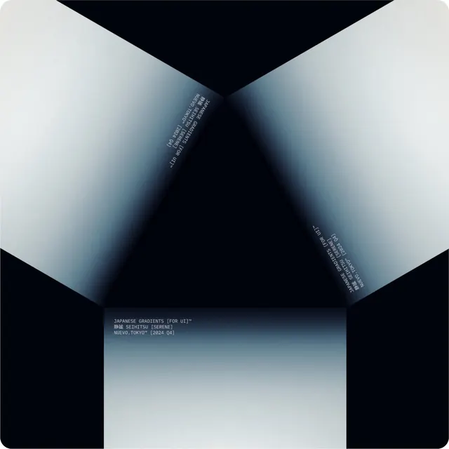 Japanese Gradients folded-plane poster, minimal, geometric, dark